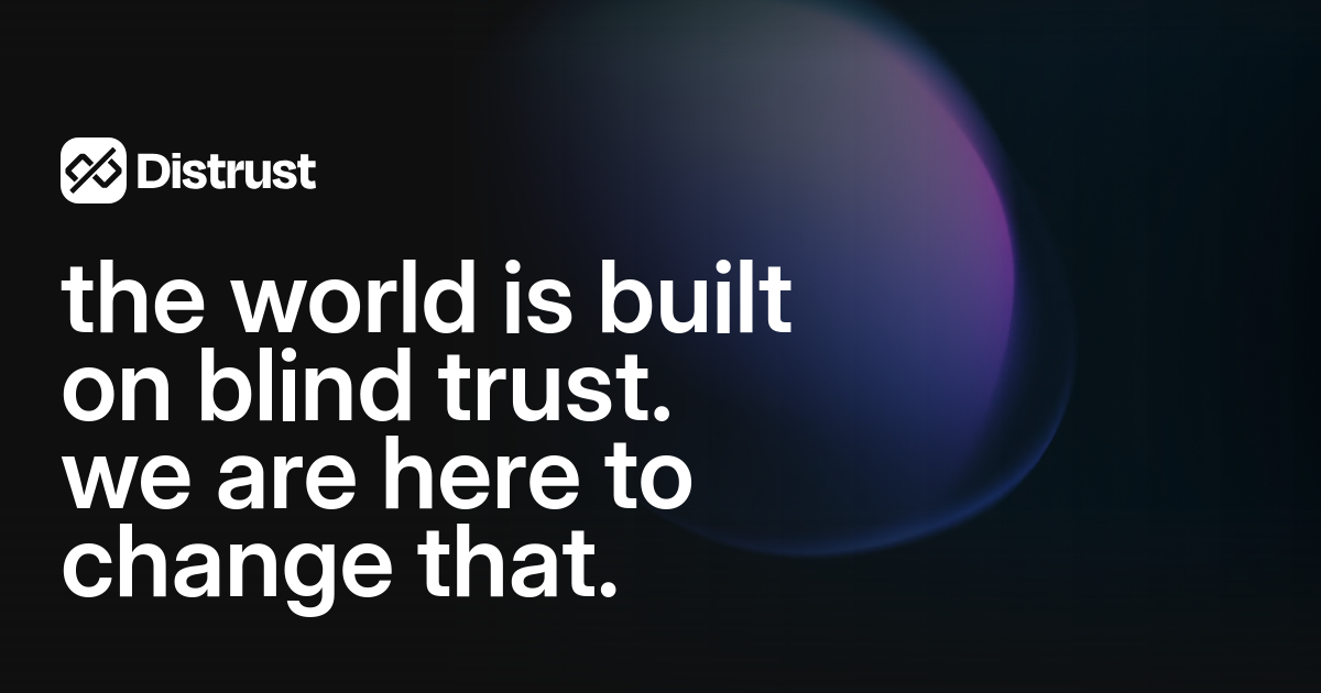 About Distrust