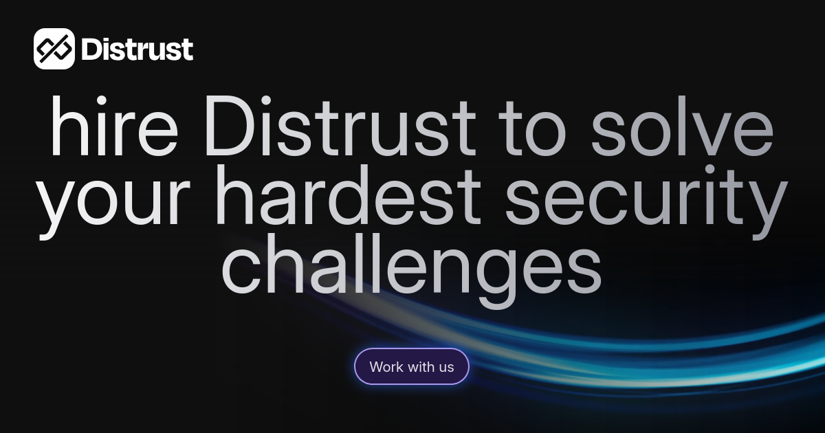Security Consulting | Distrust